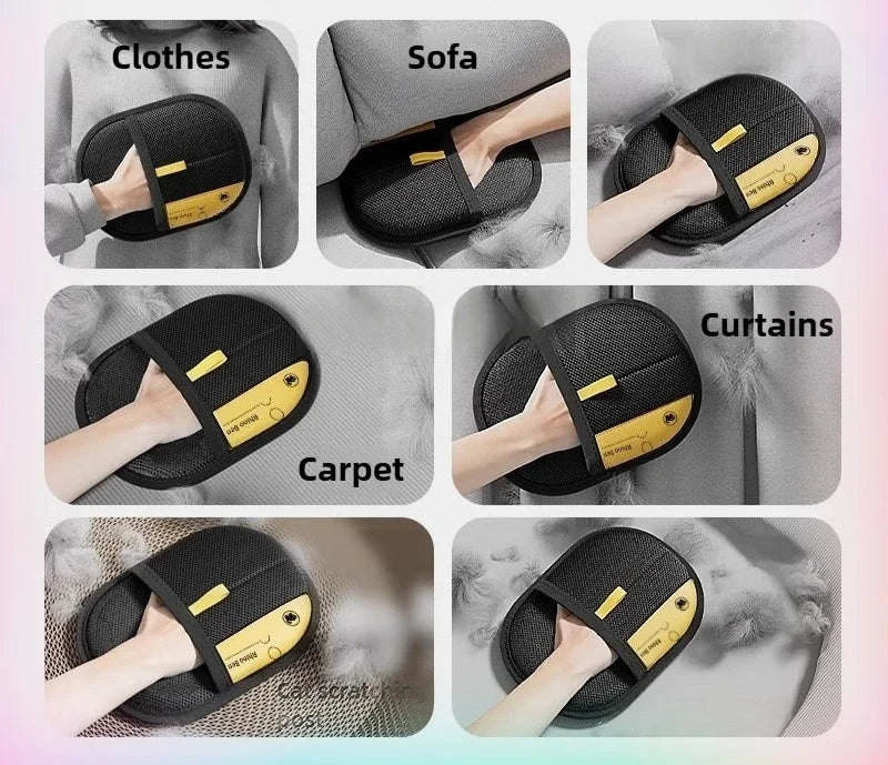 Luva removedora de pelos de animais de estimação, escova reutilizável para remoção de pelos de gatos, removedor de pelos de cachorro para sofá, carpete e roupas laváveis