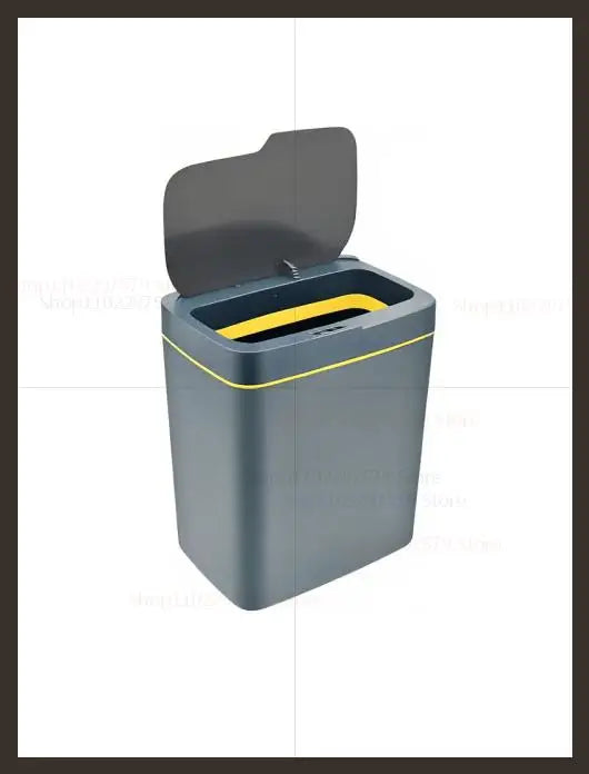 Lixeira automática sem toque de 15L, à prova d'água, com sensor, para cozinha, banheiro e quarto, para casa e escritório