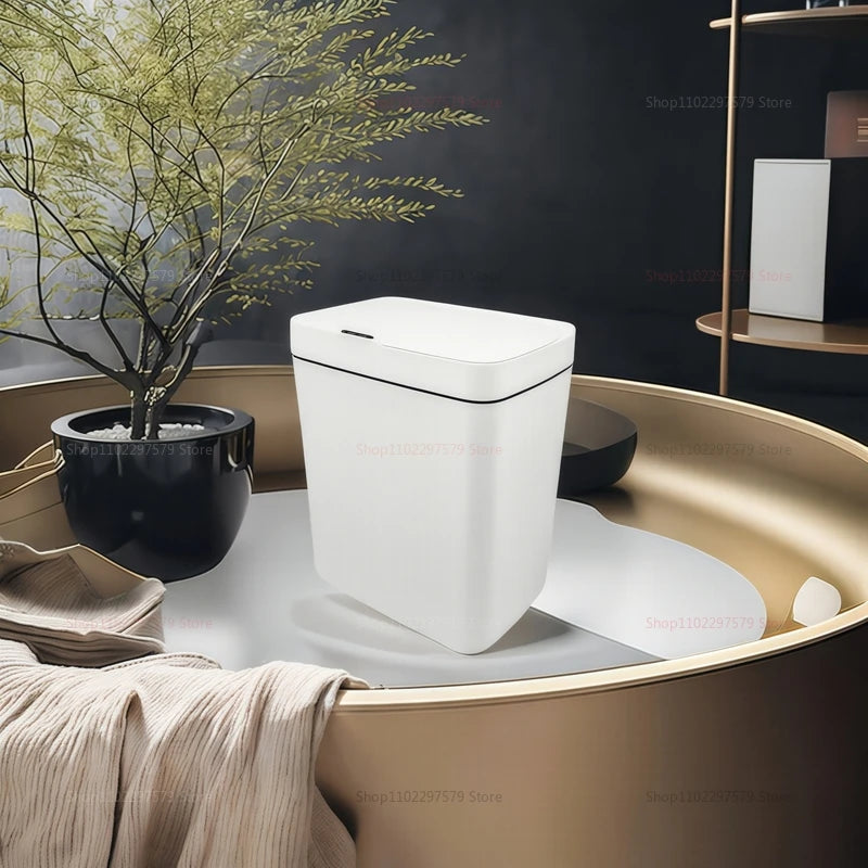 Lixeira automática sem toque de 15L, à prova d'água, com sensor, para cozinha, banheiro e quarto, para casa e escritório